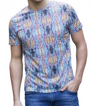 NEW EIGHT X pattern print t-shirt in blue multi